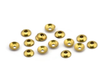 Brass Bead Cap, 500 Raw Brass Bead Caps  (4mm) Brs 103 A0226