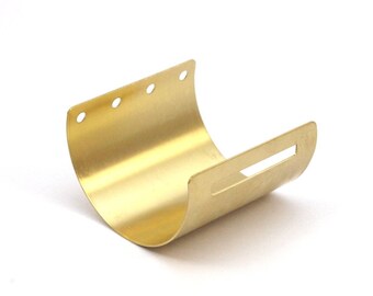 Raw Brass Bracelet - 2 Raw Brass Cuff Bracelet Bangles (60x110x0.80mm) Brc039