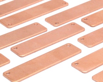 Personalized Copper Bar Blank, 10 Raw Copper Stamping Blanks (10x40x0.80mm) D0500