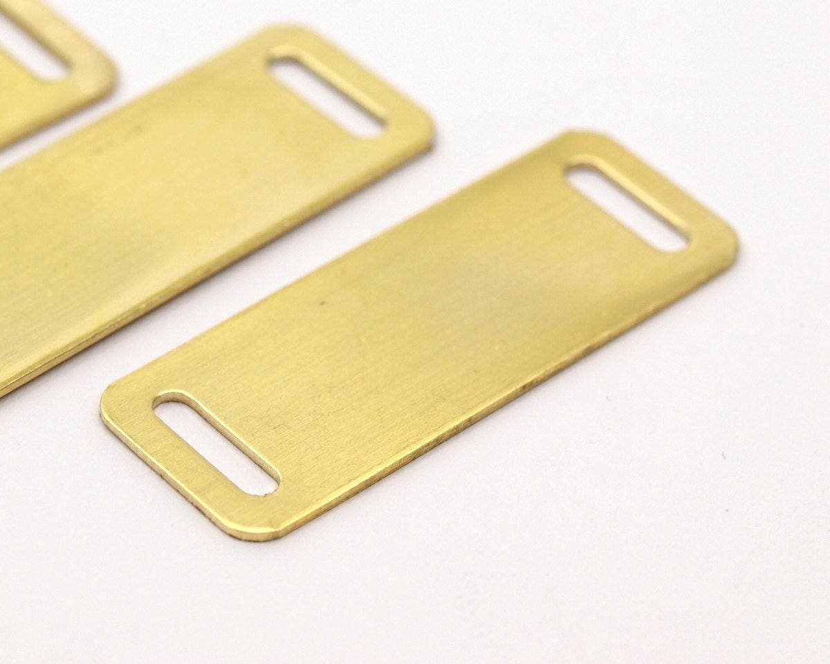 Brass Bracelet Blank 10 Raw Brass Bracelet Blanks With 2 Etsy