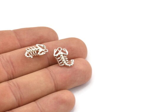 Silver Scorpion Pendant, 2 925 Silver Scorpion Charms