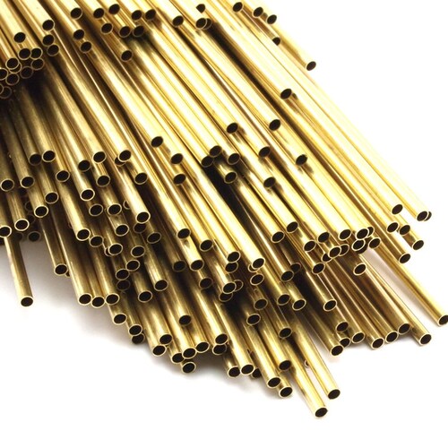 2.5mm Brass Tubes Customize Size 24 Pcs Raw Brass Tube Beads Etsy