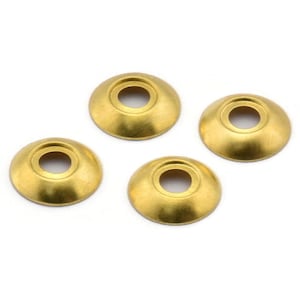Round Bead Caps, 125 Raw Brass Bead Caps with Middle Hole (10mm) BS 1887