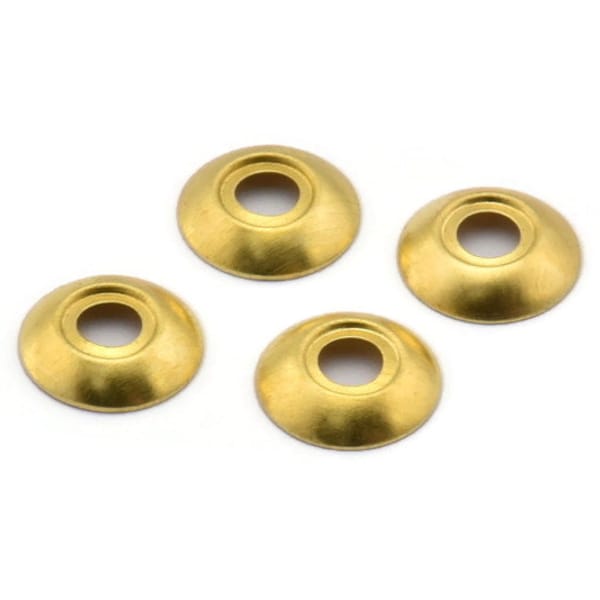 Round Bead Caps, 125 Raw Brass Bead Caps with Middle Hole (10mm) BS 1887