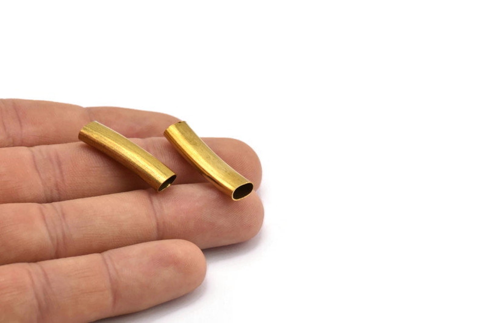 Brass Oval Tube 24 Oval Raw Brass Tubes 29x7.3x4.5mm Sq32 Etsy