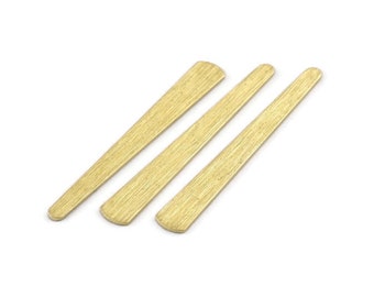 Latón Stick en blanco, 12 texturas Raw Brass Stick Stamping Blanks, Brass Blanks (43x6x3x0.80mm) M1003