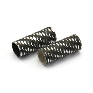 Aluminium Tube Bead,  24 Aluminium Tubes (19x7.5mm)  Al 485 --R076