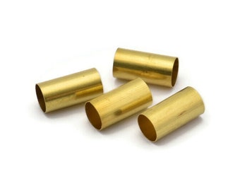 Langes Messingrohr, 40 Messingrohrperlen, 40 Messingrohre, Schmuckzubehör, Rohrperlen (8 x 16 mm) BS 1543