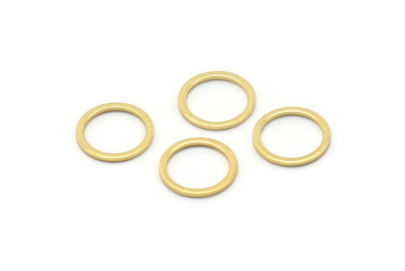 b0119 Q035 Gold Circle Rings Charms 12 Gold Plated Brass Round Rings 12mm