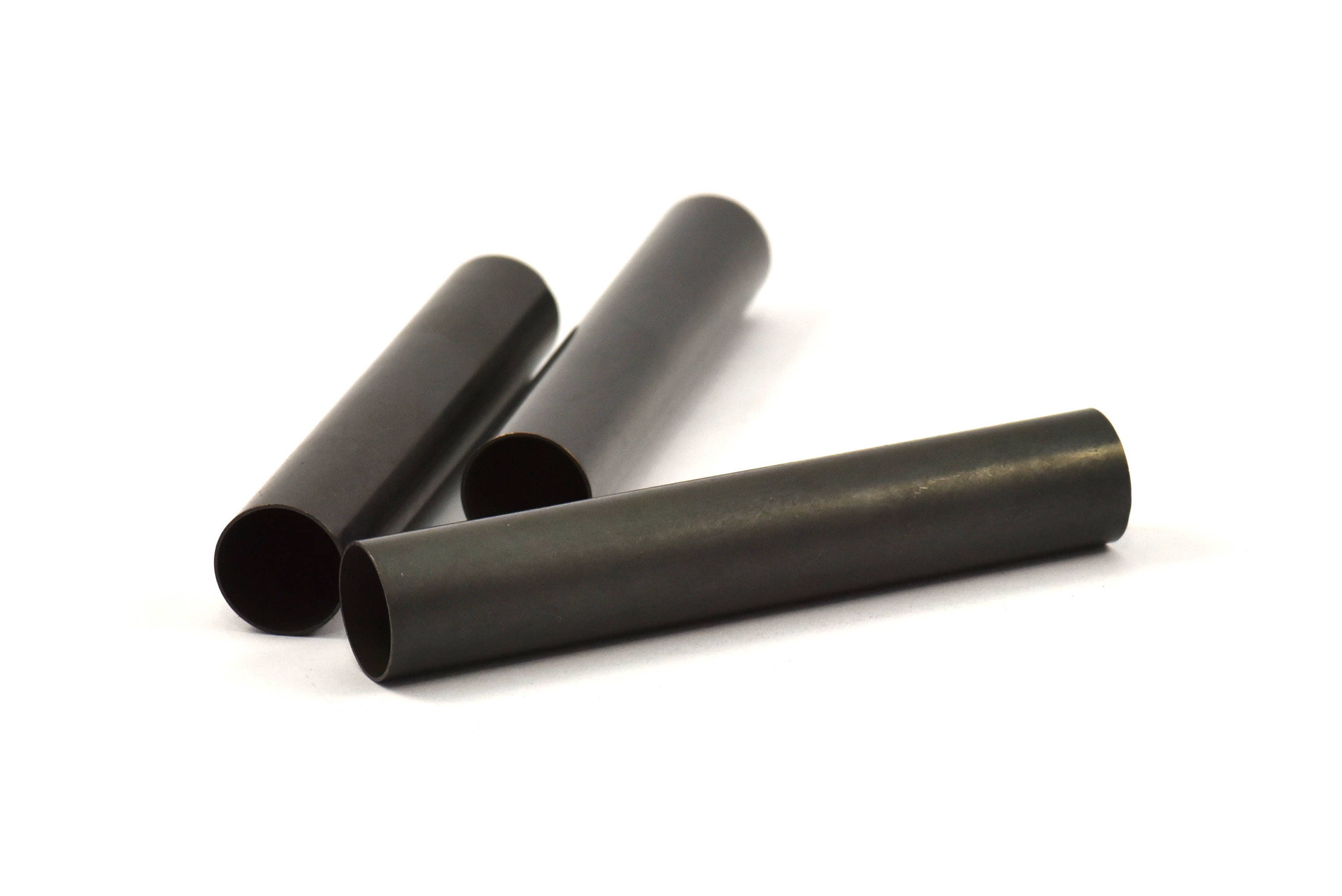 Bs 1495 S090 Black Tube Beads 12 Oxidized Brass Tubes 20x4mm