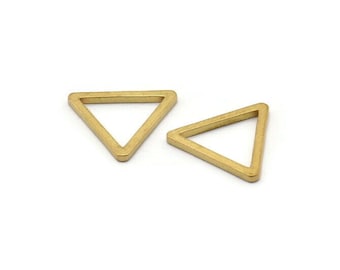 24mm Triangle Charm - 12 Raw Brass Triangles (24x2mm) D0015