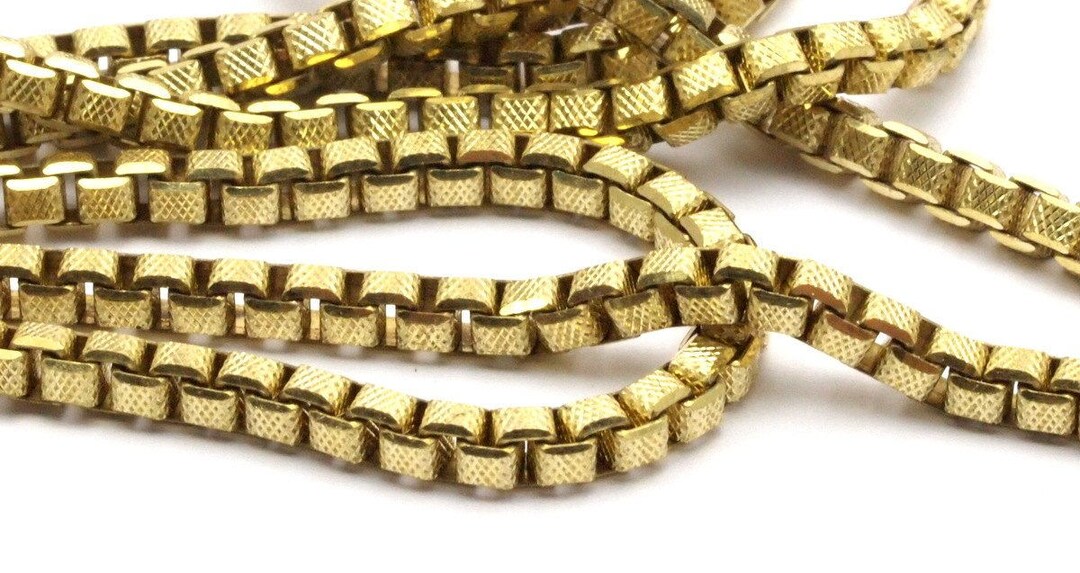 Link Cube Chain, 2m Raw Brass Cube Chain (3.1mm) Bs 1374 - Etsy