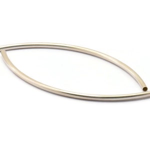Silver Noodle Tube Beads, 12 Antique Silver Plated Curved Tubes (4x140mm) BS 1427 D0361