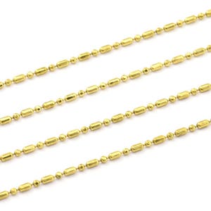 Stick Ball Chain, 10 M (1.2mm) Sticks Raw Brass Ball Chain - W65 Z100