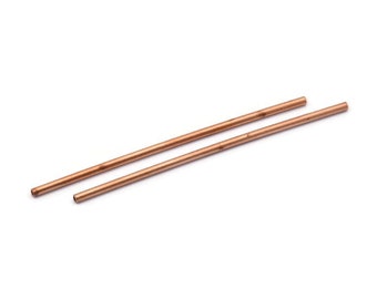 Copper Tube Beads - 30 Raw Copper Tube Beads (2x70mm) D0368