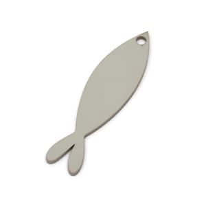 Steel Fish Charm, Stainless Steel Fish Charms With 1 Hole, Findings (30x8x0.80mm) SMP2432