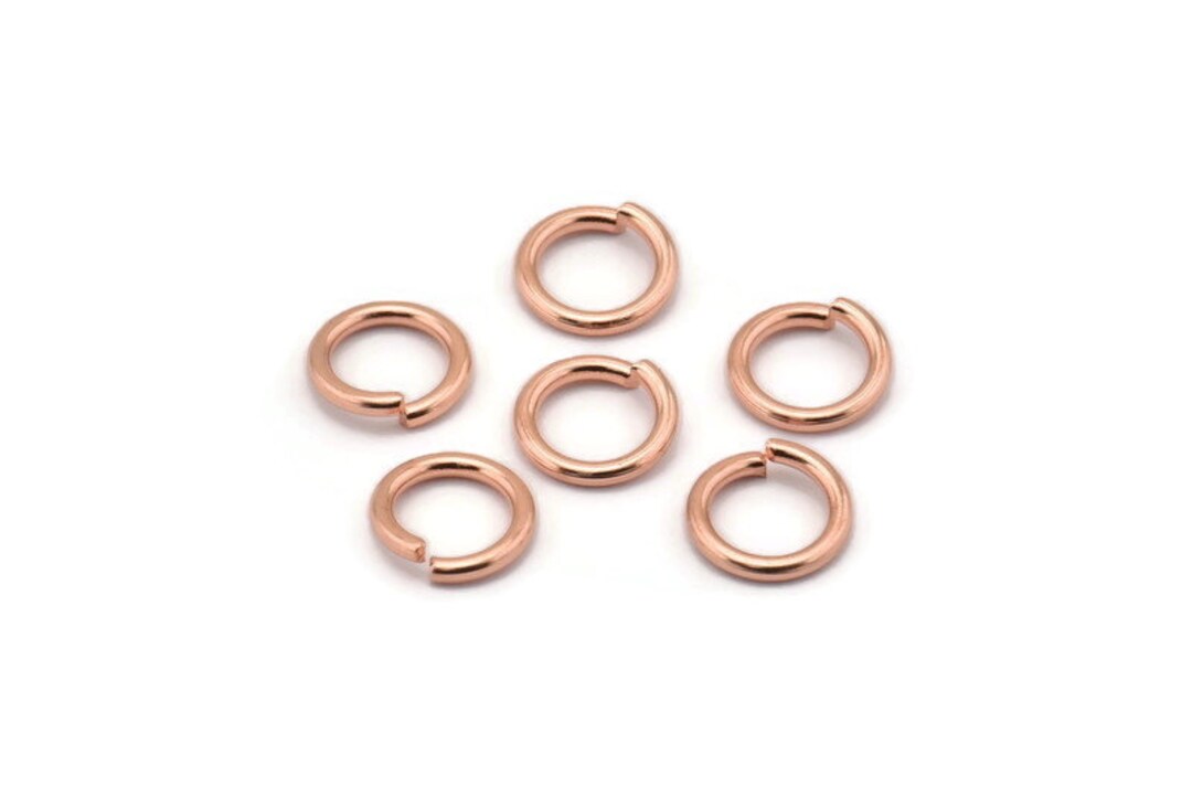 100g Anneaux De Saut Or Rose – 10mm – Environ 585 Pièces – Pour Création De Bijoux