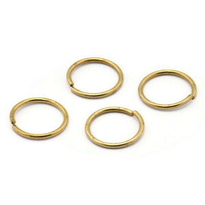 18mm Jump Ring - 50 Raw Brass Jump Rings (18x1.5mm) D0233