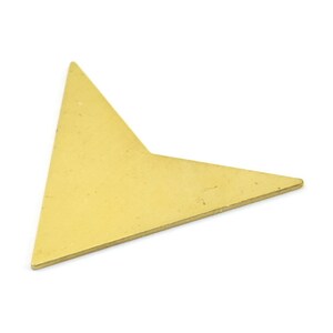 Brass Triangle Pendant, 4 Raw Brass Triangle Pendant Without Holes (33x33x33mm) Brass 045-0 A0151