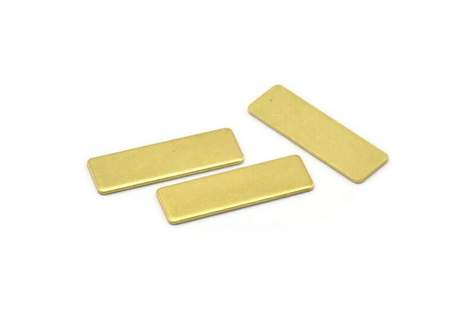 Brass Rectangle Blank, 24 Raw Brass Rectangle Stamping Blanks (25x8x0 ...