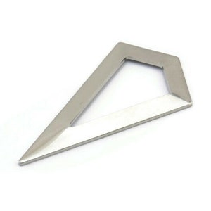 Silver Triangle Pendant, 3 Silver Tone Triangle Pendants, Charms, Earrings (38x20x0.8mm) U148 H0570