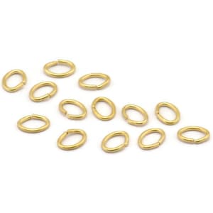 Brass Jump Ring, 250 Raw Brass Oval Jump Rings (6x5x0.8mm) A1006