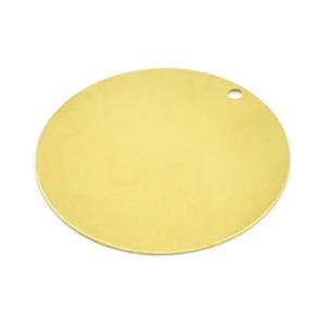 Duża okrągła etykieta, 10 ogromnych okrągłych etykiet z surowego mosiądzu (32 mm) Brs 1452-3 A0385