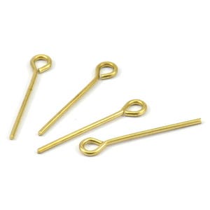 25mm Eye Pin 50 Raw Brass Eye Pins Résultats 25x1mm BS | Etsy
