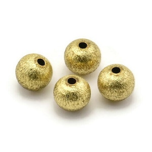 Brass Bead, Raw Brass Ball Beads (8mm) N0575