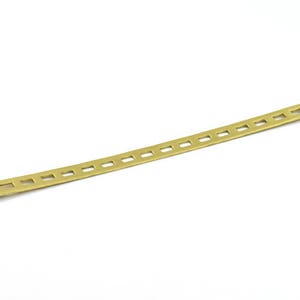 Brass Bracelet Blank - 2 Raw Brass Rectangle Flat Bracelet Blanks Without Holes (8x152x1mm) V024