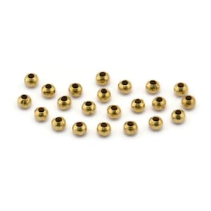 Brass Spacer Bead, 500 Raw Brass Spacer Bead, Findings (2.5mm)  Brs 0101 b0029