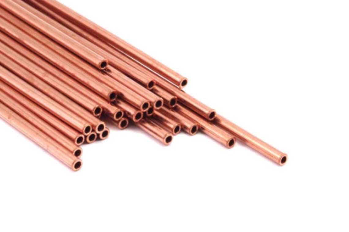 Copper Tube Beads 12 Raw Copper Tube Beads 3x80mm D0552 Etsy
