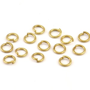 5mm Jump Ring 500 Raw Brass Jump Rings 5x0.80mm A0820 zdjęcie 1