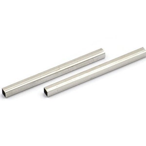 Silver Tube Bead, 24 Nickel Free Silver Brass Square Tubes (40x3x3mm) Sq01 BRC265