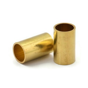 Brass Tube Beads, 10 Raw Brass Curved Tubes (12x20mm) D1268