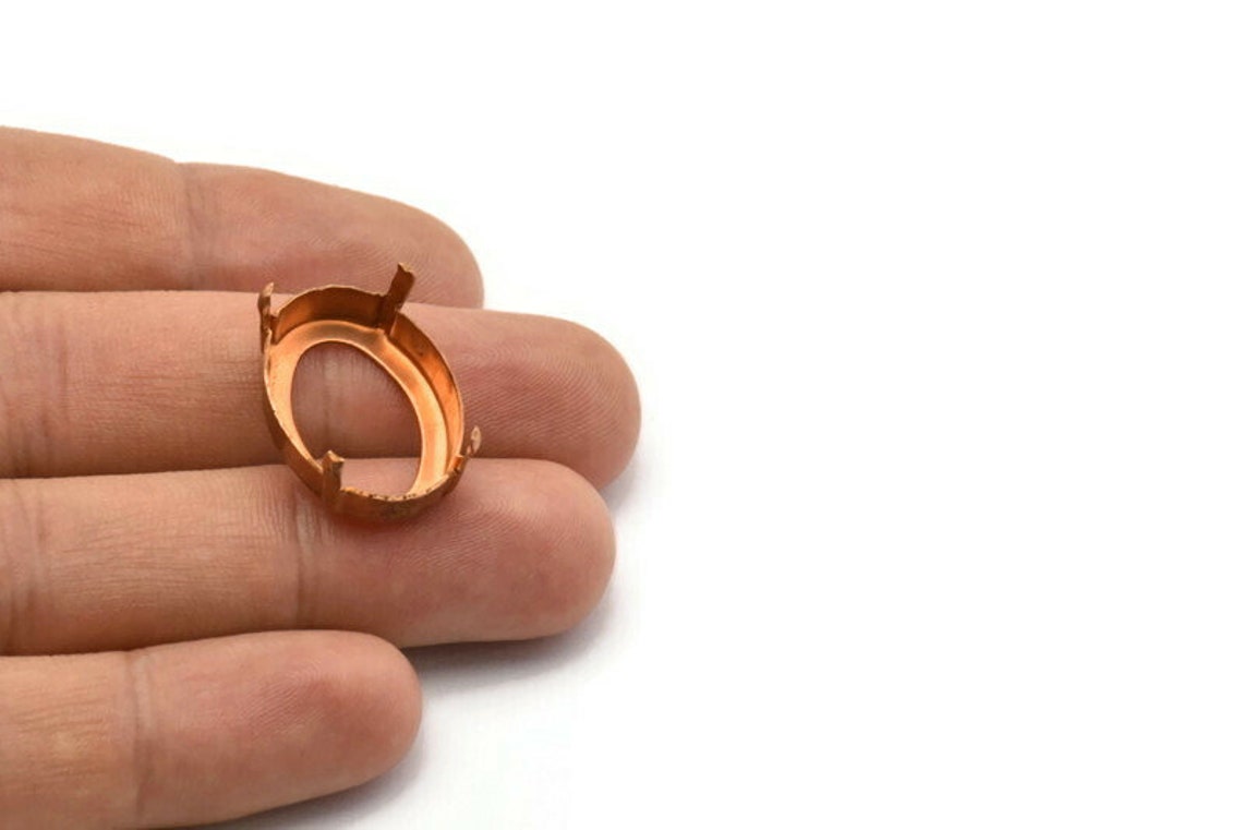 Vintage Copper Setting 4 Vintage Raw Copper Oval Bezel - Etsy