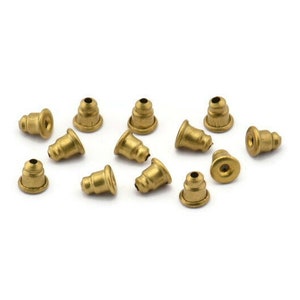 Örhängesstopp, 50 örhängesstopp i rå mässing, örhängen (5 x 5 mm) (A0321)