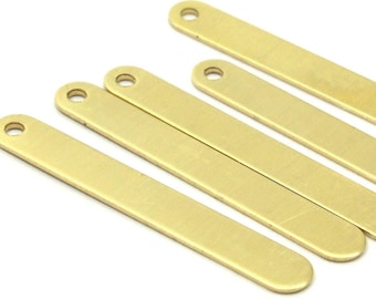 Brass Stamping Blanks, 10 Raw Brass Stamping Blanks, Charms (44x6mm) B0189
