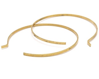 Bracciale in filo di ottone, 5 braccialetti in filo di ottone grezzo (64 x 2 mm) Bs 1327 Brc059