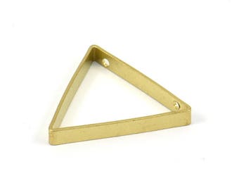 Brass Triangle Charm, 12 Raw Brass Triangles with 2 Holes (24x21x3x0.60mm) BS 2354