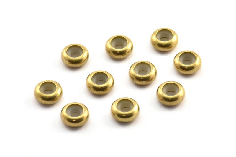 Silicone And Brass Bead Keeper 12 Raw Brass Bead Keeper Etsy