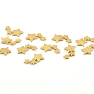 Brass Star Bead, 100 Raw Brass Comet Beads (13x1.5mm) D1383