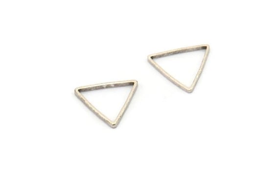 Buy Silver Triangle Connector, 50 Antique Silver Plated Brass
