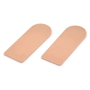 Copper Blank, 12 Raw Copper Geometric Stamping Blanks (25x10x0.80mm) M089