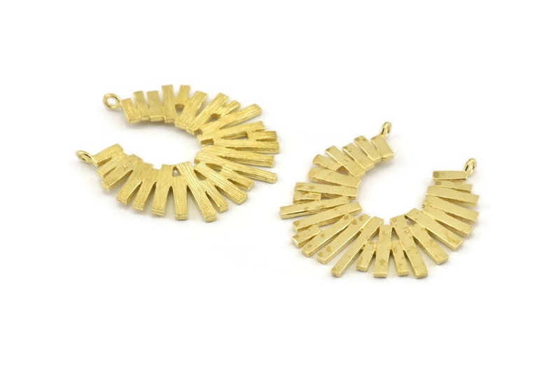36x39x1.2mm Findings Brass Charm Brass Pendant N1289 With 2 Loops Raw Brass