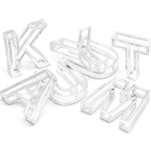 Pingentes de letras de prata esterlina, alfabetos de letras de prata 925, letras maiúsculas, pingentes iniciais de letras para colares personalizados