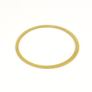 May include: A gold-colored metal washer.