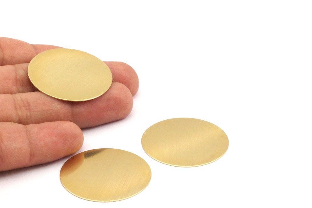 Brass Stamping Blank 10 Raw Brass Stamping Blanks Disces Etsy