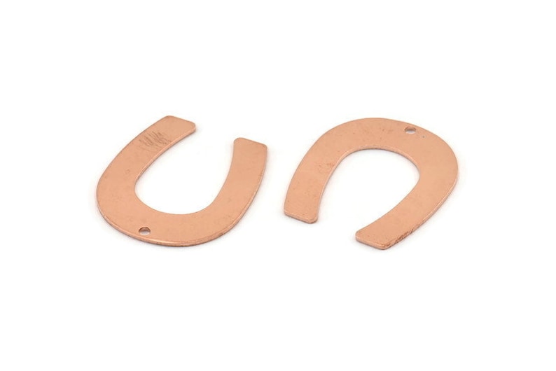 U Shaped Charm M446 10 Raw Copper U Shaped Charms With 1 Hole 25x22x0.80mm Blanks