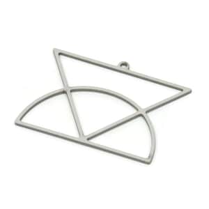 Steel Geometric Charm, Stainles Steel Geometric Charms, Steel Earring Charms, Steel Charms for Jewelry Making (25x33x0.80mm) SMP1939